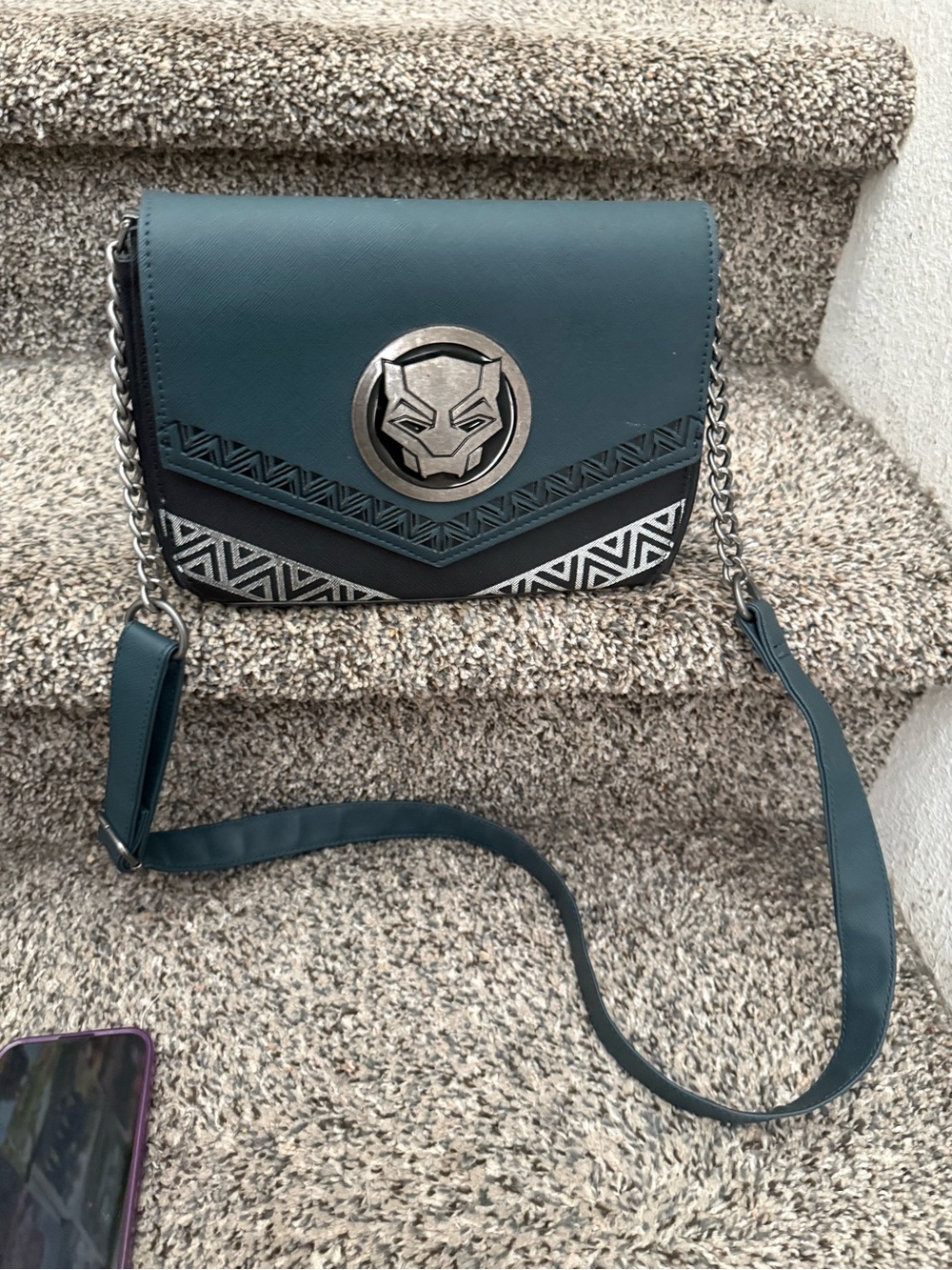 Loungefly Marvel Black Panther Wakanda Forever Crossbody Bag